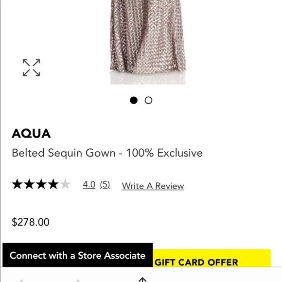 aqua belted sequin gown